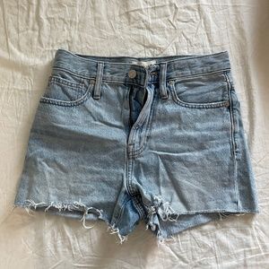 Madewell Blue Perfect Jean Shorts